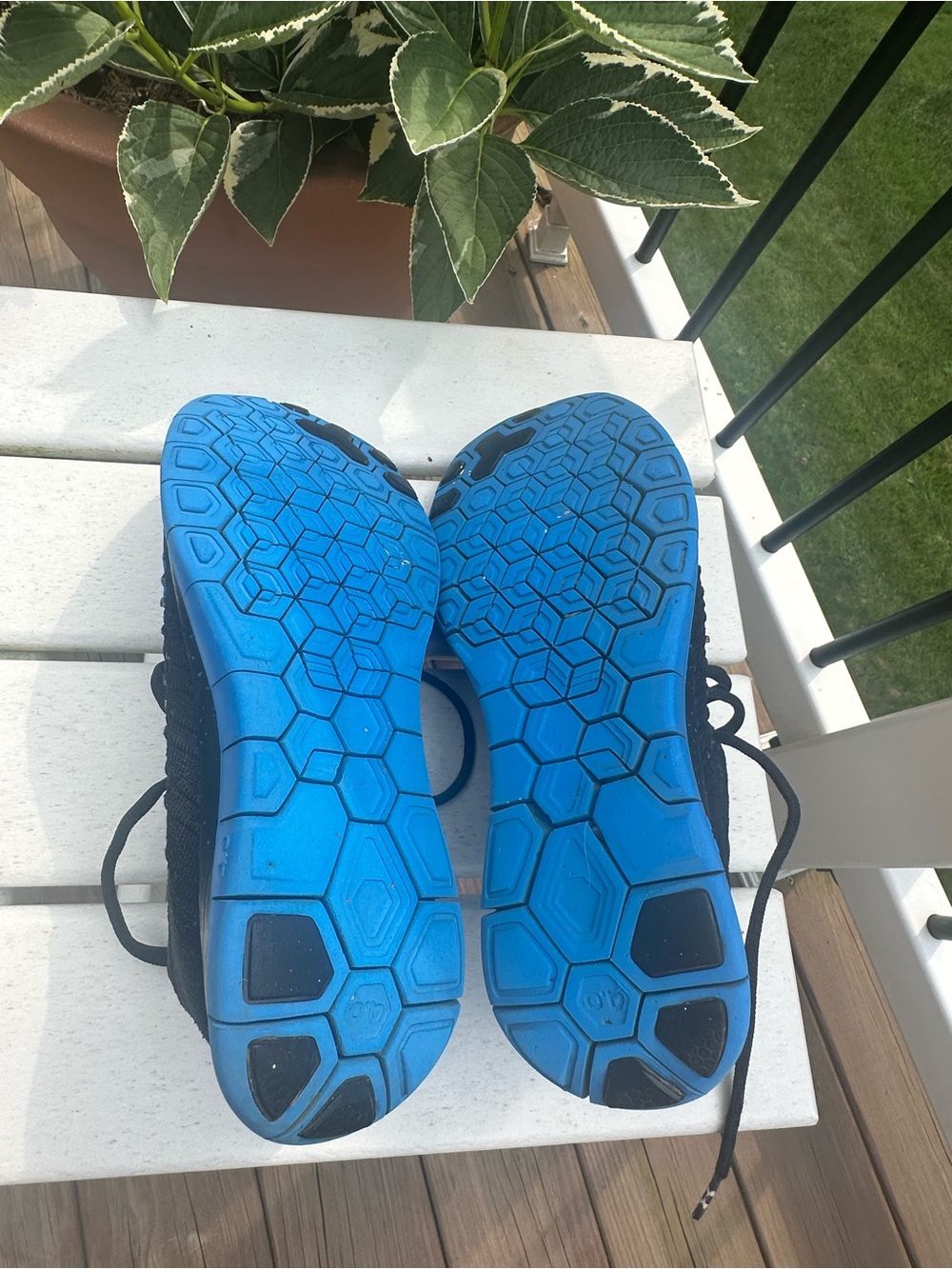 Nike Black & Blue flyknit. NO INSOLES - Picture 4 of 7
